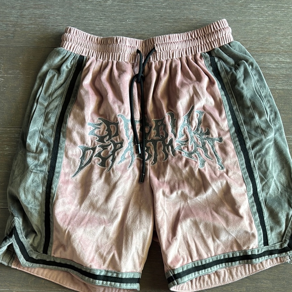 Pink and Gray Graphic Shorts